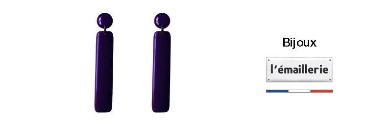 Bijoux Boucles d'oreilles Hype couleur Encre Violette - Accessoires Themata