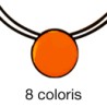 Bijoux Collier COCO pendentif émail couleur Orange Vif Accessoires Themata