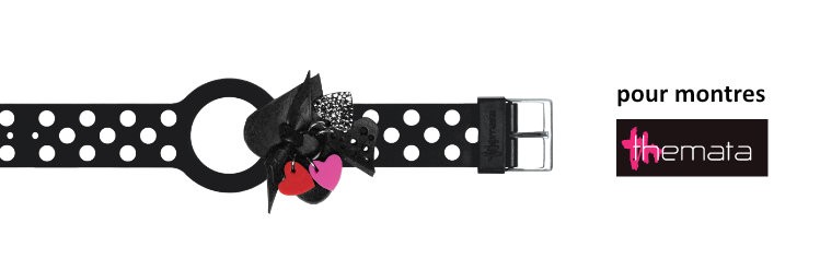 Bracelet interchangeable pour montres Themata, thème LBH Saint-Valentin Bracelet interchangeable pour montres Themata, thème LBH Saint-Valentin